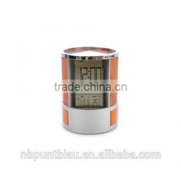 Table Clock PVC Penholder With Multifunction Display photo-3