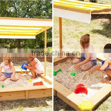 Outdoor Sandbox With Canopy, Kids Sandpit With Cover, Wooden Sandpit photo-6