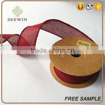 China Textile Wholesale Flax Linen Fabric for Artificial Jute Ribbon photo-4