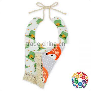 Double Side Designs Print Tassel Baby Bandana Bib photo-3