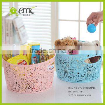 High Quality Plastic Storage Basket Lace Hollow Laundry Basket PP Clean for Home photo-2