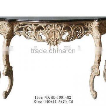 French Style Reproduction Living Room Furniture Console Table With Wood Top photo-3