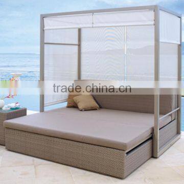 double sun lounger with canopy beach sun bed