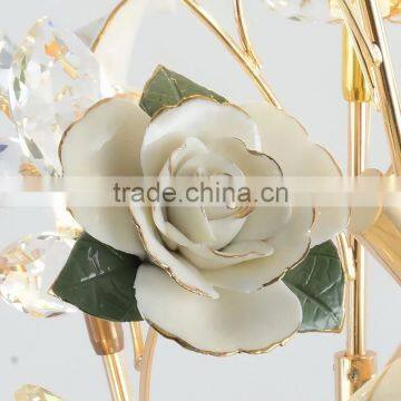 Noble Elegant Italian Style Green Porcelain Floral Nightstand Table Reading Lamp BF12-04284a photo-4