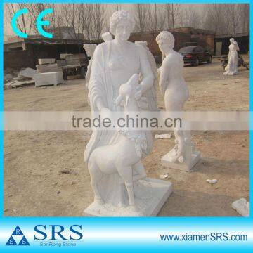 Western carved life size marble statues