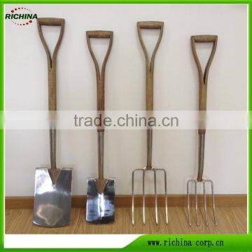 High quality,Stainless material, FSC wood handle, shovel, spade, fork, Garden Tools