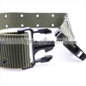 High Duty Hiking Waist Military Webbing Belt Security Guard Belt photo-3