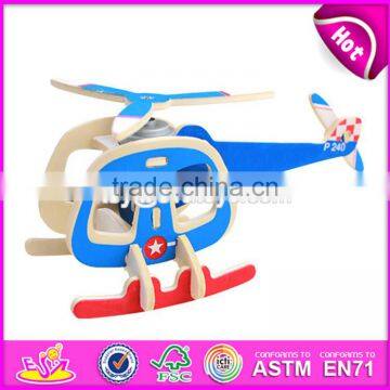 2017 new design airplane build kit funny kids wooden assembly toys W03B068