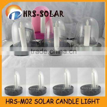 Outdoor Warm LED Candle Shape Solar Cemetery Lamp