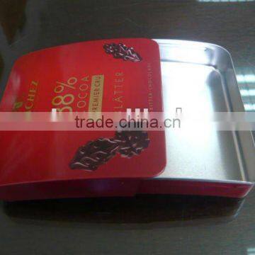 Arched Sliding Tin Case For Candy, Curved Lid Tin