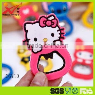 Best selling top quality soft silicone pink color cartoon fashional opener