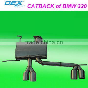 stainless steel racing catback exhaust system for bmw 320