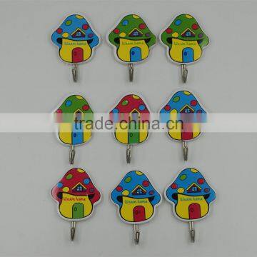 9pcs Kids Cartoon Colorful Children Room Self Adhesive Hanging Plastic Hooks