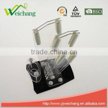 WCCP001 PVC Knife Holder Cutting Head Fashion Design Blade Holder Modern Design Clear Acrylic Knife Holder photo-2