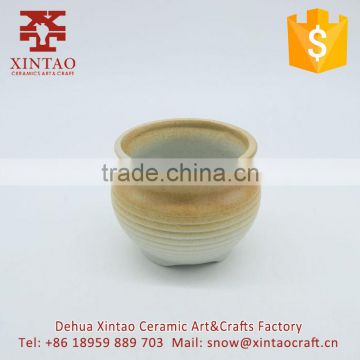 Hot selling handmade ceramic mini brown succulent pots