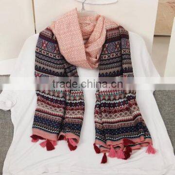 Factory Direct Digital Printing Cotton and Linen Scarf 2017 photo-2