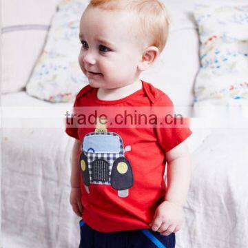 sales cheaper price little boy shirt with carton embroidery