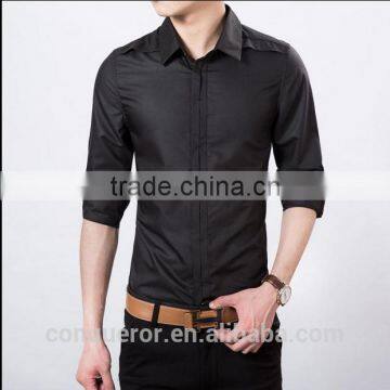 Men's White Cotton Shirt Slim Fit Shirt HOT! MSRL0042 photo-3