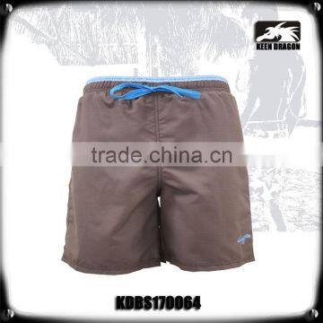 Microfiber Polyester Contrast Solid Color Swim Shorts With Mesh Inside photo-2