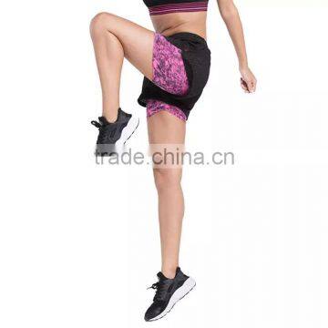 MGOO New Style Camping Quick Dry Pants For Women Running Two Pieces Elastic Waist Sports Shorts photo-3