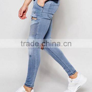 2016 Trendy Skinny Jeans Distressed DenimJeans Soft Quality Jeans photo-4