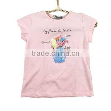 Girl Summer Short Sleeve Pink T-shirt photo-2
