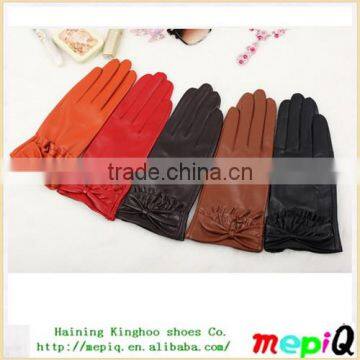 2014 new design leather warm cheap winter gloves