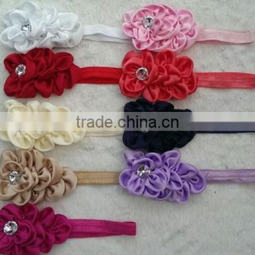 satin flower headband baby headband infant hedband wholesale