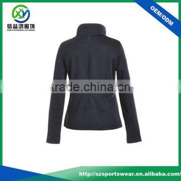 Fashion Style Hot Selling Lightweight Breathable Techno Polar Fleece Jacket Womens in Black