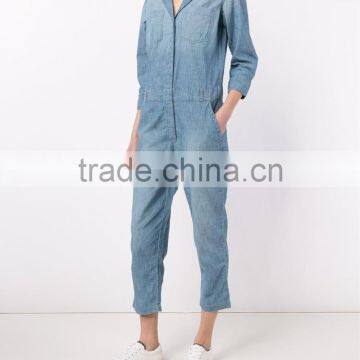 High Quality Durable Baggy Boyftriend Blue Color Overall for Women photo-2