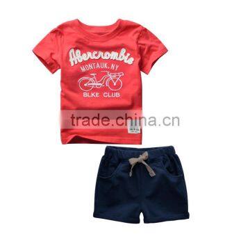 Wholesale Summer Cotton Printing Boys Kids Clothes Clothing Set photo-4