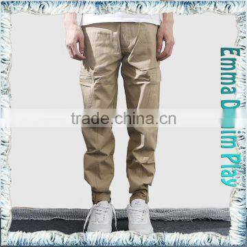 Regular Fitted Khaki Chino Cargo Jogger Pants for Man