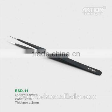 Factory Direct Sale ESD10-17anti-static Tip Elbow201stainless Steel Tweezers photo-5
