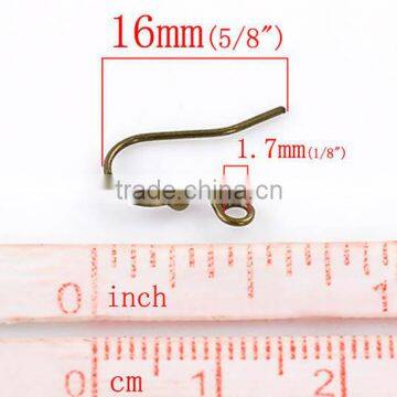 Ear Wire Hooks Antique Bronze 16x12mm,250 Pairs photo-2