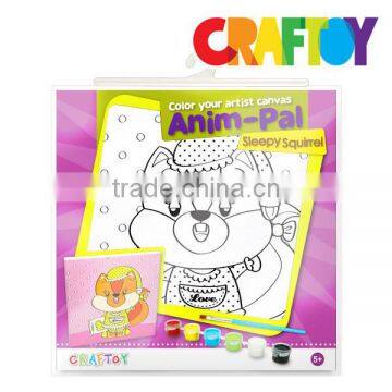OEM Cosmetic Set Toys Color Your Canvas Frame Anim-Pal Sleepy Squirrel photo-2