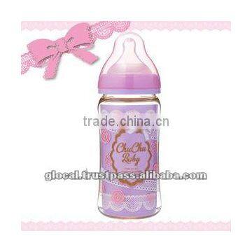 Japan Wide-Neck PPSU Feeding Bottle (Girls) with Silicone Teat 240ml Wholesale