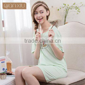 Wholesale China Trade Qianxiu Concise Plain Color Night Dress