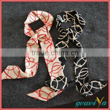 High Quality Lady Double Printing Silk Snood Scarf