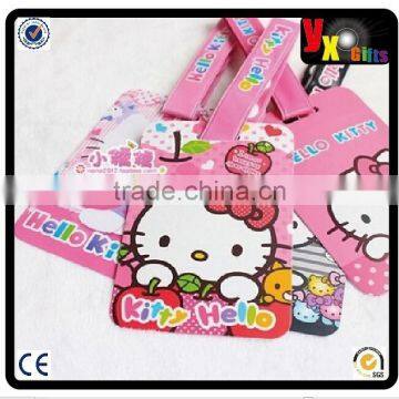 Japanese cute cartoon kitty bus card sets sets of documents work permit card badges luggage tag with lanyard sling/advertising