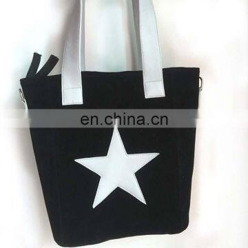 2016 New Designer Fashion Women Lady Star Splice Suede Shoulder Handbag