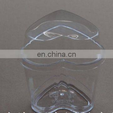 Wholesale Heart Shape Lamy Pudding Cup With Lid Clear Disposable Cups With Lids photo-3