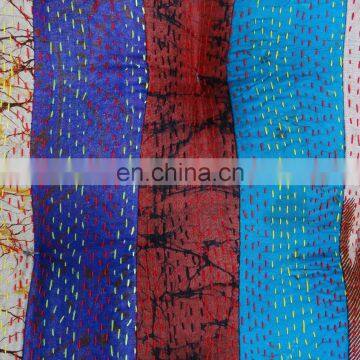 Silk Stripe Patchwork Kantha Floor Cushion Wholesale Floor Cushion photo-2