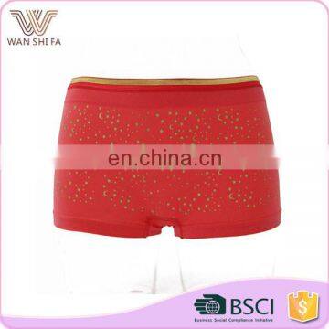 Starry sky pattern red durable nylon breathable ladies sexy panty models