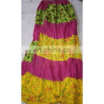 Rajasthani Art Printed Handmade Cotton Printed Long Skirt girls' dress