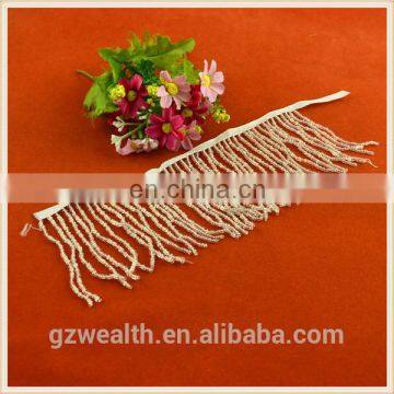 Hot sale custom design beaded fringes for garment trimming