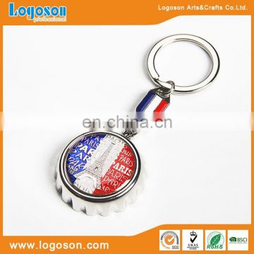 Paris souvenir keychain gifts wholesales metal bottle opener keychain