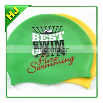 2015 Funny Waterproof college swim caps silicone