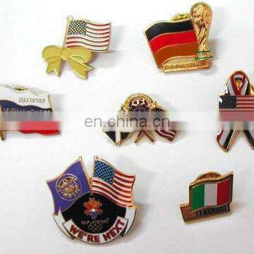 Customized hign quality lapel pin flag