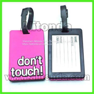 PVC luggage tag customized cartoon animal character creative travel luggage tag manufacturer