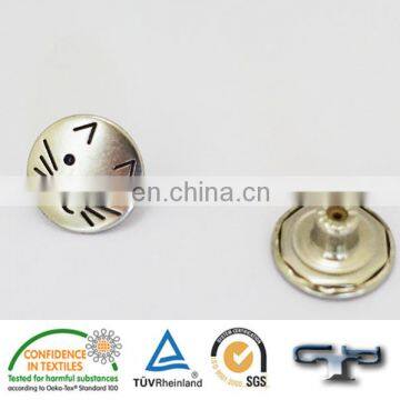 Cartoon Shape Metal Jeans Button Shank Button With Plastic Insert photo-2